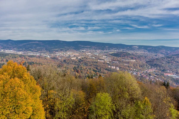 Bellissimo Tour Autunnale Alla Scoperta Del Domberg Vicino Suhl Turingia — Foto Stock