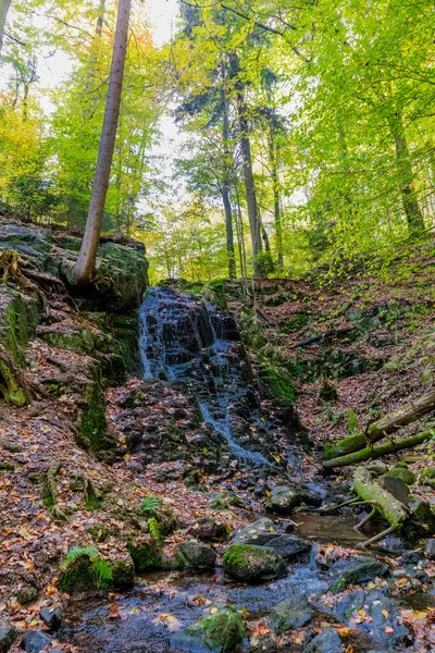 Őszi Séta Gyönyörű Természet Thüringiai Erdő Türingia — Stock Fotó