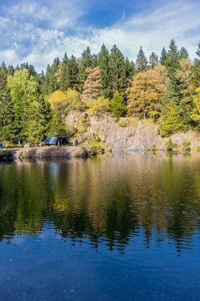 Podzimní Procházka Krásnou Přírodou Durynského Lesa Durynsko — Stock fotografie