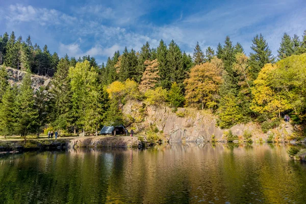 Herbstwanderung Durch Die Schöne Natur Des Thüringer Waldes Thüringen — Stockfoto