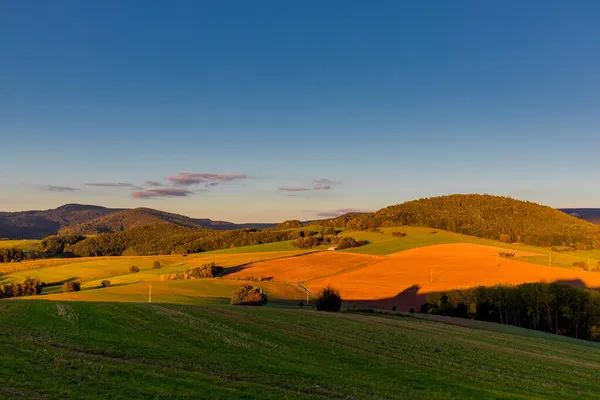 Abendspaziergang Durch Das Schöne Abendlicht Von Schmalkalden Thüringen Deutschland — Stockfoto