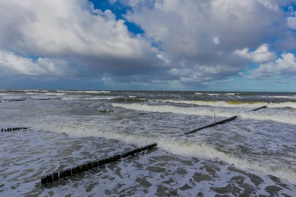 Beautiful Autumn Walk Polish Baltic Sea Coast Ustronie Morskie Poland — Stock Photo, Image