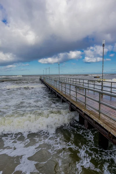 Bela Caminhada Outono Mar Báltico Polonês Longo Costa Ustronie Morskie — Fotografia de Stock