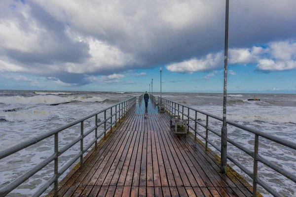 Beautiful Autumn Walk Polish Baltic Sea Coast Ustronie Morskie Poland — Stock Photo, Image