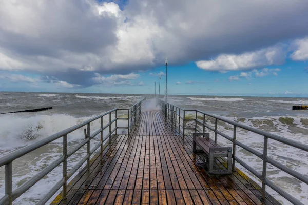 Bela Caminhada Outono Mar Báltico Polonês Longo Costa Ustronie Morskie — Fotografia de Stock