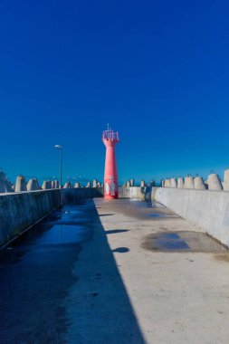 Polonya Baltık Denizi üzerinde Kolberg 'den Sahil Yürüyüşü - Polonya