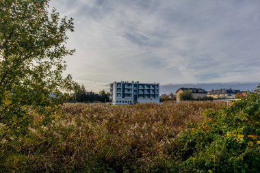 Polonya Baltık Denizi 'nde güzel bir sahil yürüyüşü Mielno - Polonya kapılarında