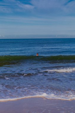 Polonya Baltık Denizi 'nde güzel bir sahil yürüyüşü Mielno - Polonya kapılarında