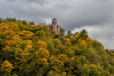 Steinbach-Hallenberg yakınlarındaki Thüringen Ormanı 'nda sonbahar keşfi turu