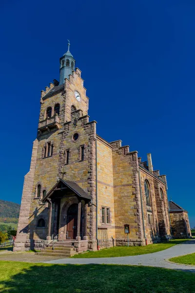 Посещение Красивого Здания Церкви Klberfeld Ворот Hrselberge Тюрингия — стоковое фото