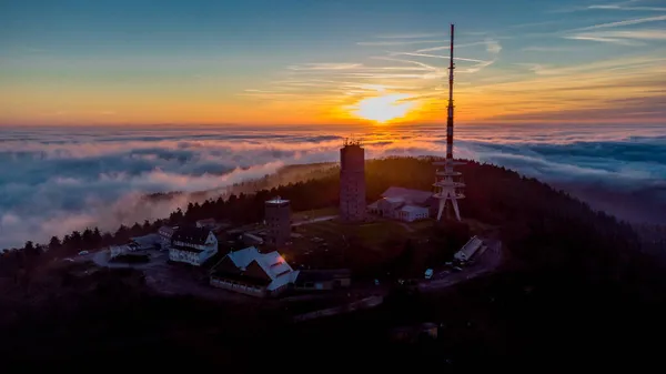 Herbstwanderung Einem Sonnigen Tag Rund Den Inselsberg Thüringen Deutschland — Stockfoto