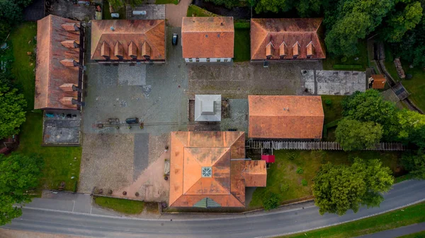 Schmalkalden 'in güzel, yarı keresteli kasabasında bir gün, her yönüyle, Thüringen.