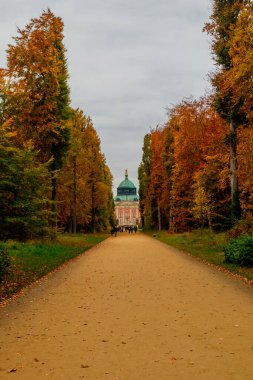 Potsdam, Brandenburg kapılarındaki Sanssouci Sarayı 'nın güzel parkını ziyaret edin.