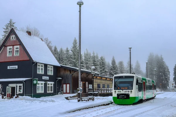 Vacker Vinter Landskap Höjderna Thüringen Skogen Nära Schmiedefeld Thüringen — Stockfoto