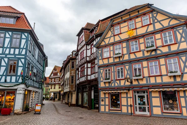 Winter Day Beautiful Half Timbered Town Schmalkalden All Its Facets — Stock Photo, Image