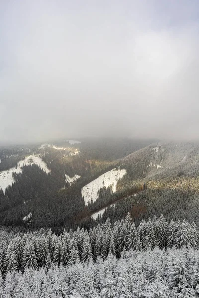 Gyönyörű Téli Táj Türingiai Erdő Magaslatain Oberschnau Közelében Türingia — Stock Fotó