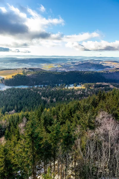 Sunset Hike Longo Rennsteig Nas Proximidades Steinbach Hallenberg Alemanha — Fotografia de Stock