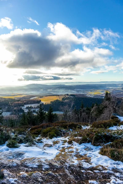 Sunset Hike Rennsteig Steinbach Hallenberg Germany — 图库照片