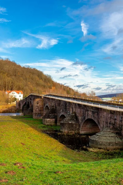 Historický Most Werra Hranici Mezi Durynskem Hesenskem Obce Vacha — Stock fotografie