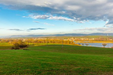 Soğuk bir kış günü, güzel Werratal boyunca Breitungen - Seeblick