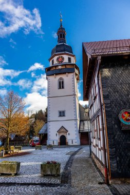 On the road in the small town of Steinbach-Hallenberg - Thuringia - Germany
