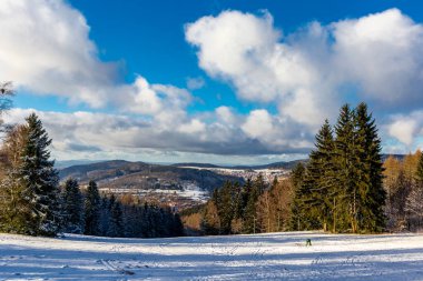 Winter walk in the winter wonderland Thuringian Forest near Steinbach-Hallenberg - Germany