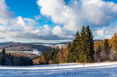 Winter walk in the winter wonderland Thuringian Forest near Steinbach-Hallenberg - Germany