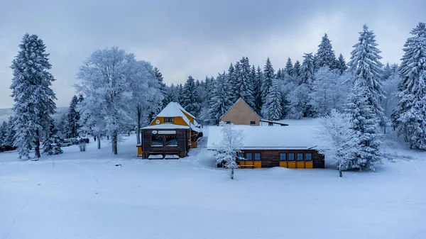 Winter Walk Winter Wonderland Thuringian Forest Steinbach Hallenberg Germany — Foto de Stock