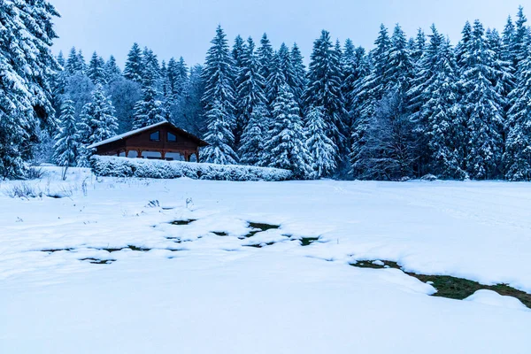 Hermosa Excursión Invierno Lago Montaña Rennsteig Cerca Floh Seligenthal Alemania — Foto de Stock