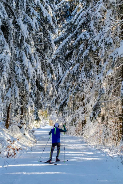 Weer Een Winterwandeling Langs Rennsteig Het Mooiste Winterwunderland Duitsland — Stockfoto