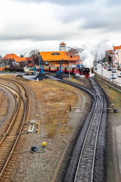 Zwiedzanie Pięknego Starego Miasta Wernigerode Bram Gór Harz Saksonia Anhalt — Zdjęcie stockowe