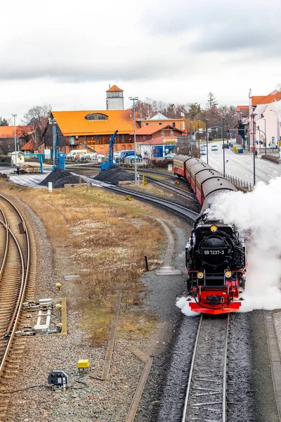 Zwiedzanie Pięknego Starego Miasta Wernigerode Bram Gór Harz Saksonia Anhalt — Zdjęcie stockowe