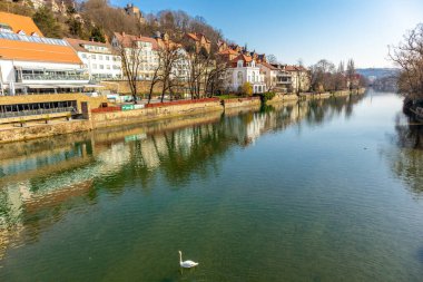 Baden-Wrttemberg, Almanya 'nın Neckar kentindeki Tbingen Üniversitesi' nde bahar keşfi turu