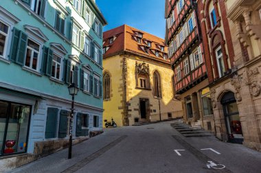 Baden-Wrttemberg, Almanya 'nın Neckar kentindeki Tbingen Üniversitesi' nde bahar keşfi turu