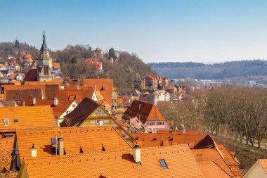 Baden-Wrttemberg, Almanya 'nın Neckar kentindeki Tbingen Üniversitesi' nde bahar keşfi turu