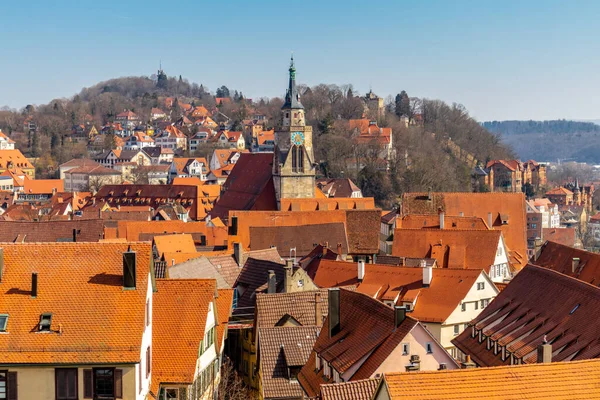 Baden-Wrttemberg, Almanya 'nın Neckar kentindeki Tbingen Üniversitesi' nde bahar keşfi turu
