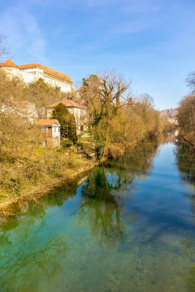 Tour Découverte Printanier Travers Ville Universitaire Tbingen Sur Neckar Baden — Photo