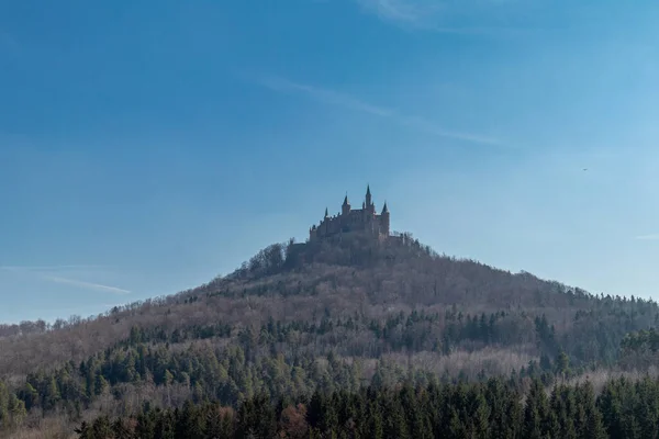 Frühlingserkundungstour Rund Die Prächtige Burg Hohenzollern Baden Württemberg Deutschland — Stockfoto