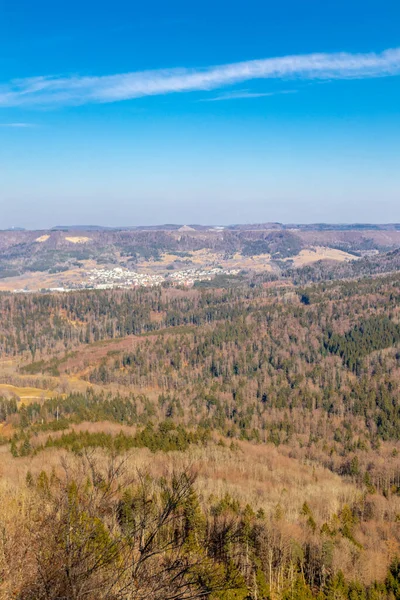 Baden Wuerttemberg Almanya Nın Muhteşem Hohenzollern Şatosu Nun Etrafında Bahar — Stok fotoğraf