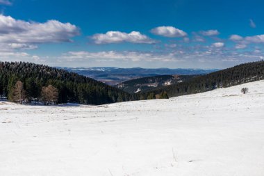 Steinbach-Hallenberg yakınlarındaki Thuringian Ormanı 'ndaki dağ kurtarma kulübesine yürüyün.