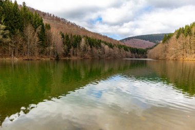 Erle Kapısı 'ndan baraja yürüyün - Thüringen - Almanya
