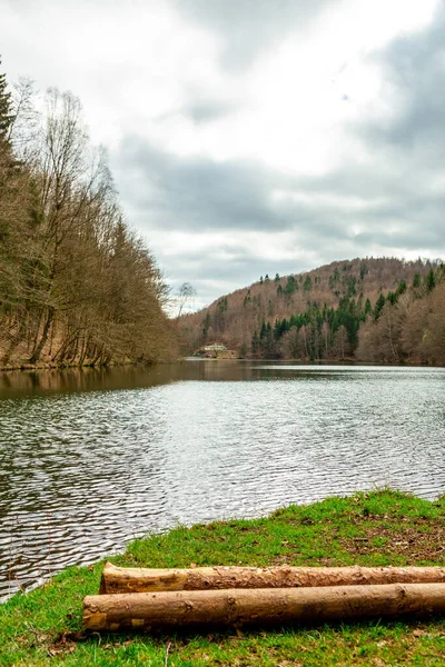 Erle Kapısı 'ndan baraja yürüyün - Thüringen - Almanya