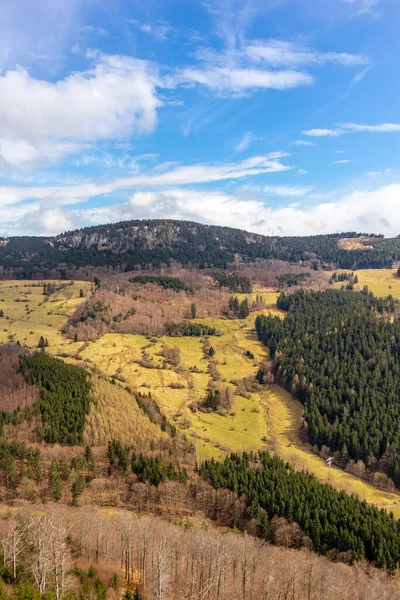 Thüringen Ormanı 'ndan geçen bahar yürüyüşü Floh-Seligenthal - Thüringen - Almanya