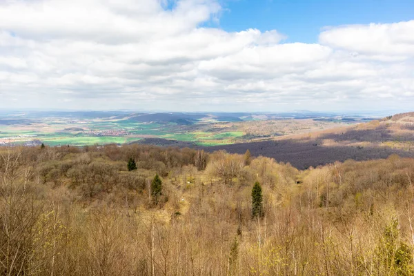 Caminata Gleichberge Cerca Rmhild Sur Turingia Turingia Alemania — Foto de Stock