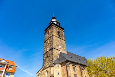 Gotha, Thüringen ve Almanya 'da park manzarasında sıcak bir gün.