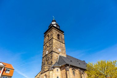 Gotha, Thüringen ve Almanya 'da park manzarasında sıcak bir gün.