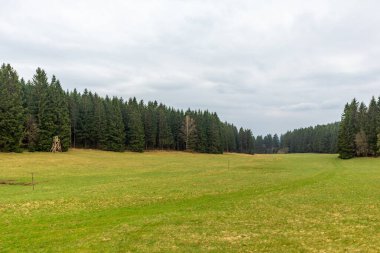 Zella-Mehlis yakınlarındaki Thuringian Ormanı 'ndaki Ruppberg' e yürüyüş - Almanya