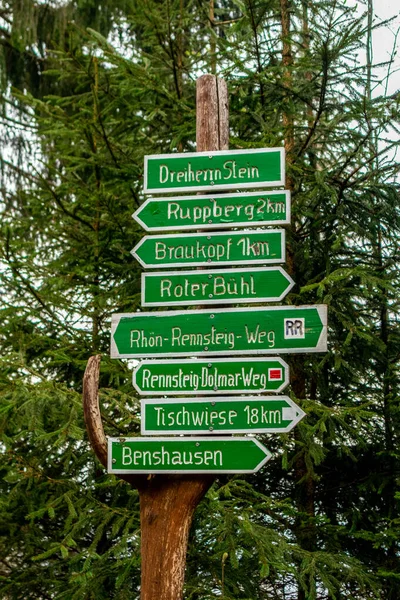 Caminhada Até Ruppberg Floresta Turíngia Perto Zella Mehlis Alemanha — Fotografia de Stock