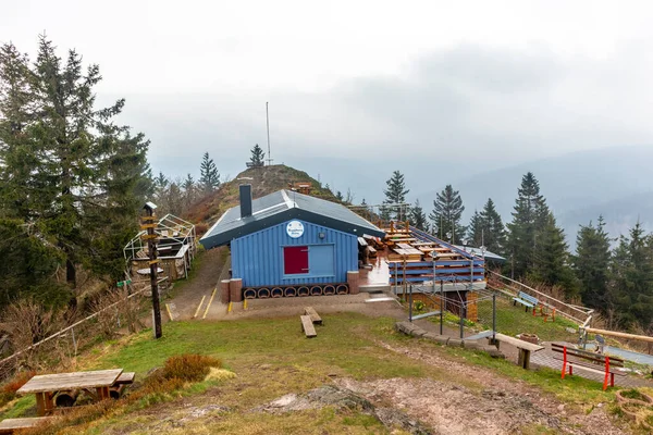 Wandeling Naar Ruppberg Het Thüringer Woud Bij Zella Mehlis Duitsland — Stockfoto