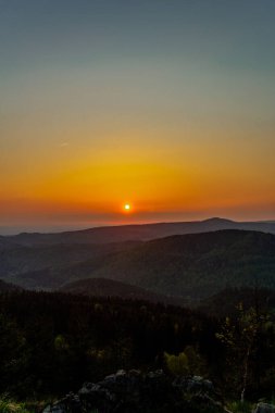 Thüringen Ormanı 'nın tepelerinde, Floh-Seligenthal - Thüringen - Almanya 